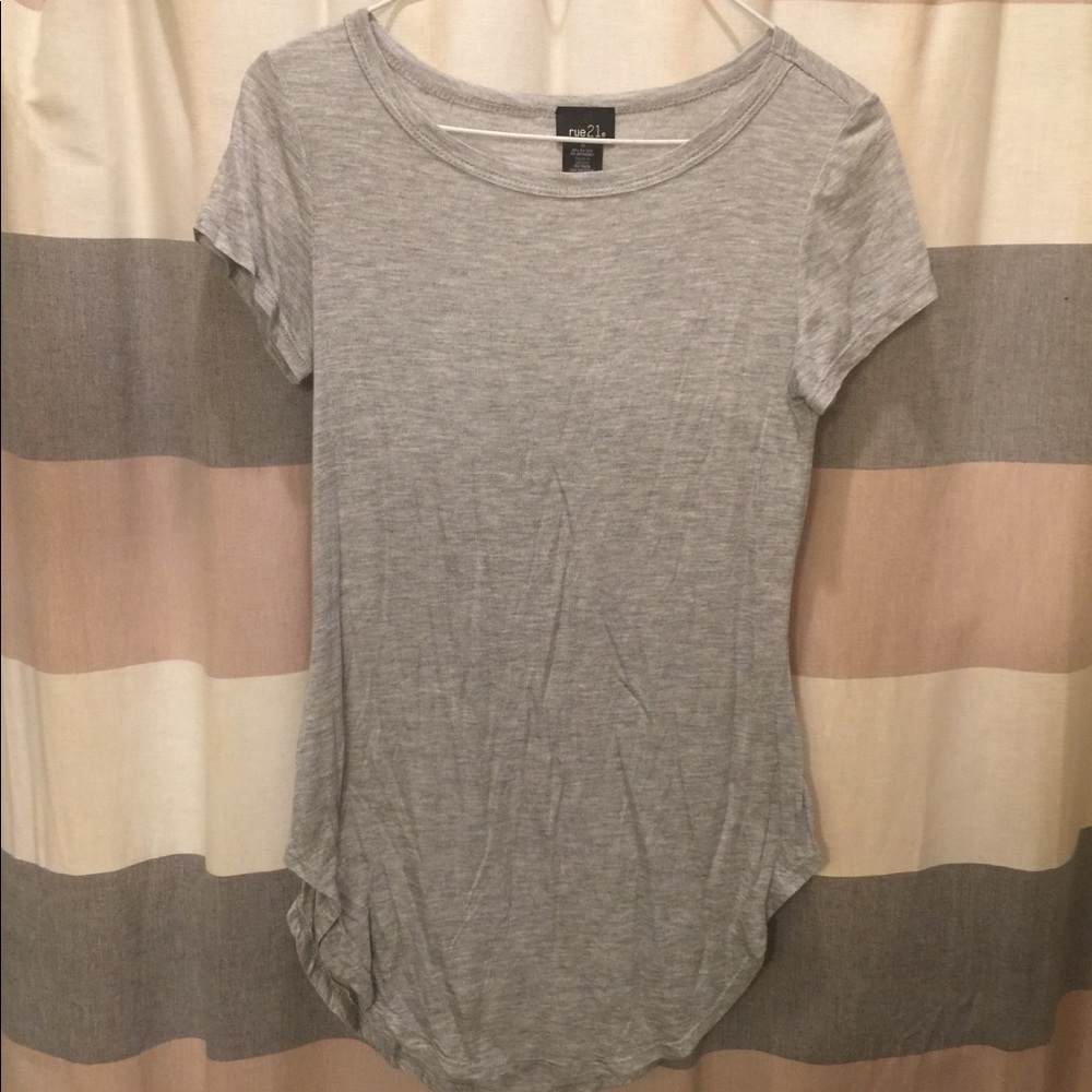 Gray, Rue21 short sleeve top.